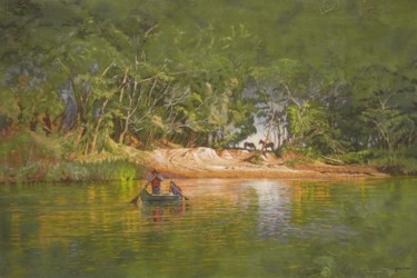 789 – FACHO DE LUZ (75X112) Pintura intitulada "789 – FACHO DE LUZ…" por Jonas Lemes, Obras de arte originais, Acrílico