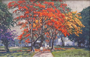 813 - Flamboyant (20x30) Pintura intitulada "813 - Flamboyant (2…" por Jonas Lemes, Obras de arte originais, Acrílico
