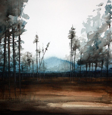 Painting titled "At the woods" by Jonas Pettersson, Original Artwork