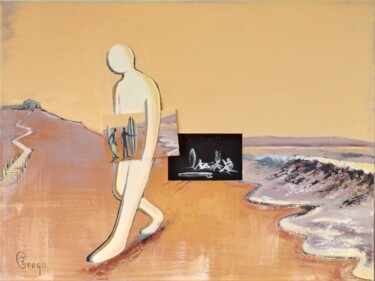 Pittura intitolato "Surf Buddies" da Jonathan Grego, Opera d'arte originale, Acrilico Montato su Telaio per barella in legno