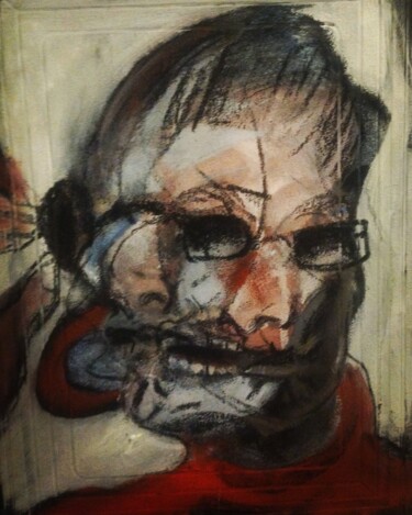 Peinture intitulée "Head 6" par Jonathan Max-Bernard, Œuvre d'art originale, Huile Monté sur Autre panneau rigide