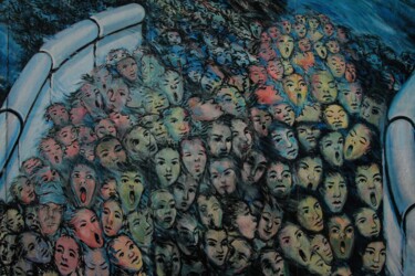 Fotografía titulada "Berlin Mauer art." por Jonathan Musai, Obra de arte original, Fotografía digital