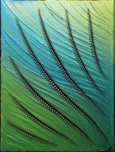 Malerei mit dem Titel "Algues abstraites" von Jonathan Pradillon, Original-Kunstwerk, Acryl