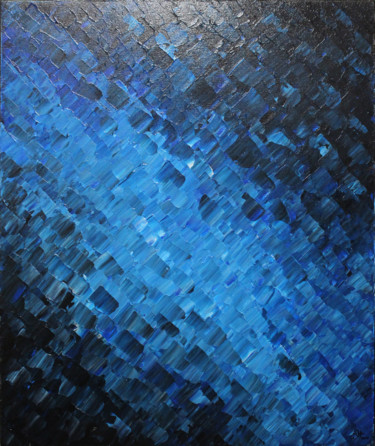 Malerei mit dem Titel "Texture océanique" von Jonathan Pradillon, Original-Kunstwerk, Acryl