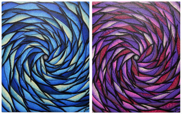 Malerei mit dem Titel "Spirales colorées s…" von Jonathan Pradillon, Original-Kunstwerk, Acryl Auf Keilrahmen aus Holz monti…