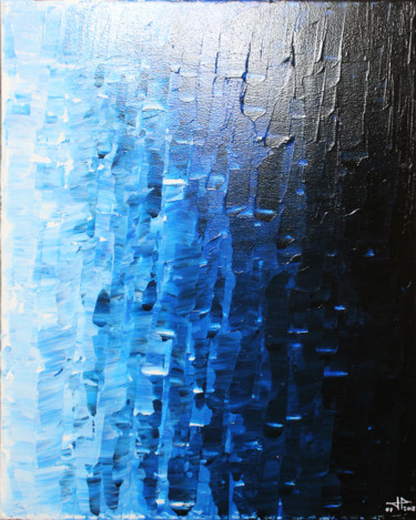 Pintura titulada "Fondu bleuté." por Jonathan Pradillon, Obra de arte original, Acrílico Montado en Bastidor de camilla de m…