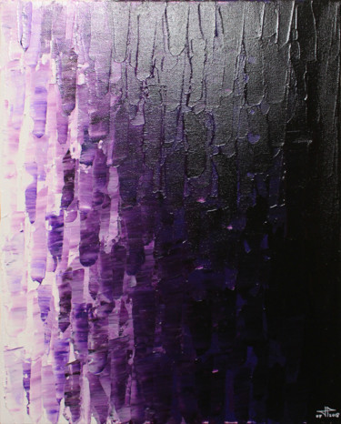 Картина под названием "Fondu violacé" - Jonathan Pradillon, Подлинное произведение искусства, Акрил Установлен на Деревянная…