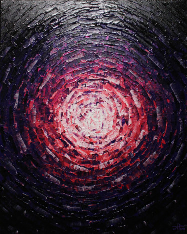 Peinture intitulée "Éclat de lueur rose…" par Jonathan Pradillon, Œuvre d'art originale, Acrylique Monté sur Châssis en bois