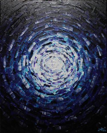 Peinture intitulée "Éclat de lueur bleu…" par Jonathan Pradillon, Œuvre d'art originale, Acrylique