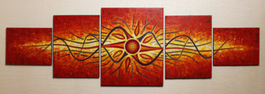 Painting titled "Mouvement ondulatoi…" by Jonathan Pradillon, Original Artwork, Acrylic Mounted on Wood Stretcher frame