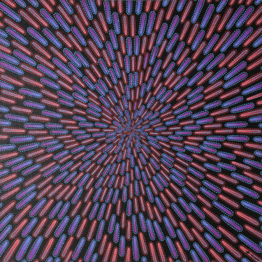 Pittura intitolato "Particule bleue & r…" da Jonathan Pradillon, Opera d'arte originale, Acrilico Montato su Cartone