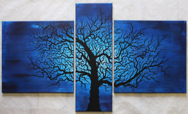 Painting titled "Arbre Tortueux" by Jonathan Pradillon, Original Artwork, Acrylic