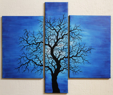 Peinture intitulée "Silhouette d’arbre…" par Jonathan Pradillon, Œuvre d'art originale, Acrylique