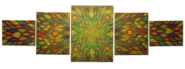 Painting titled "Diffusion colorée." by Jonathan Pradillon, Original Artwork, Acrylic Mounted on Wood Stretcher frame