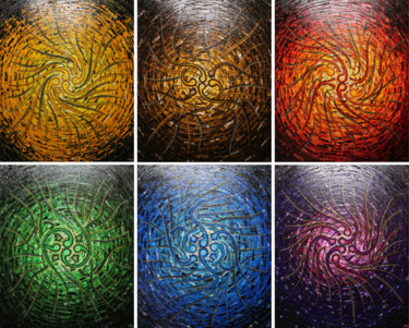 Pintura intitulada "Sens couleurs" por Jonathan Pradillon, Obras de arte originais, Acrílico Montado em Armação em madeira