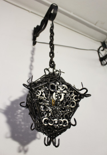 Художественная композиция под названием "Lanterne de fer" - Jonathan Pradillon, Подлинное произведение искусства, Металлы