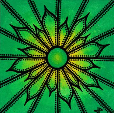 Peinture intitulée "Fleur verte" par Jonathan Pradillon, Œuvre d'art originale, Acrylique