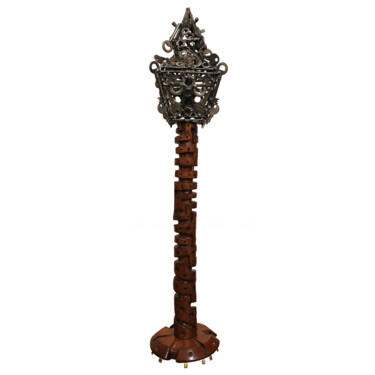 Художественная композиция под названием "Lampe totem" - Jonathan Pradillon, Подлинное произведение искусства, Дерево