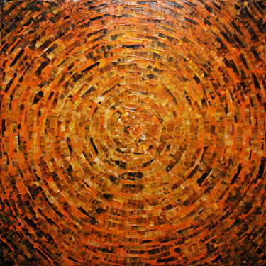 제목이 "Éclat de couleur or…"인 미술작품 Jonathan Pradillon로, 원작, 아크릴 나무 들것 프레임에 장착됨