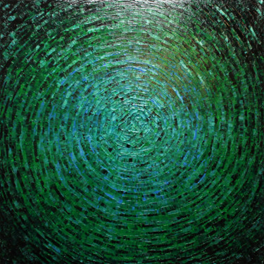 Éclat de couleur bleu vert Peinture intitulée "Éclat de couleur bl…" par Jonathan Pradillon, Œuvre d'art originale, Acrylique Monté sur Châssis