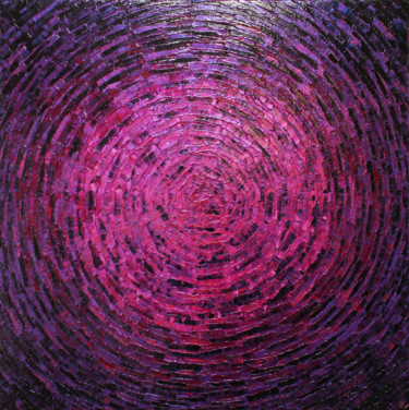 Éclat de couleur rose violet Peinture intitulée "Éclat de couleur ro…" par Jonathan Pradillon, Œuvre d'art originale, Acrylique Monté sur Châssis