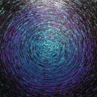 Éclat de couleur bleu violet Peinture intitulée "Éclat de couleur bl…" par Jonathan Pradillon, Œuvre d'art originale, Acrylique Monté sur Châssis