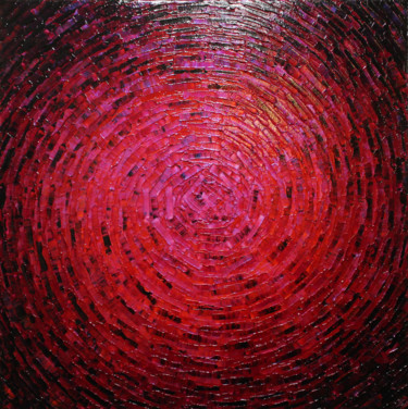Pintura intitulada "Éclat de couleur ro…" por Jonathan Pradillon, Obras de arte originais, Acrílico Montado em Armação em ma…