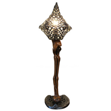 Sculpture titled "Lampe des merveilles" by Jonathan Pradillon, Original Artwork, Luminaire