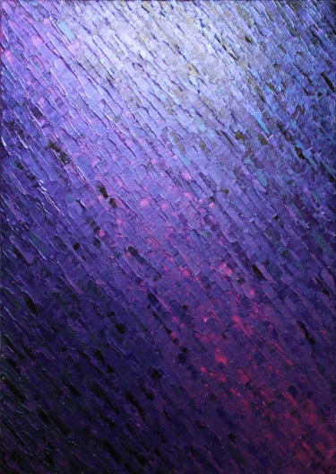 Painting titled "Texture couteau vio…" by Jonathan Pradillon, Original Artwork, Acrylic Mounted on Wood Stretcher frame
