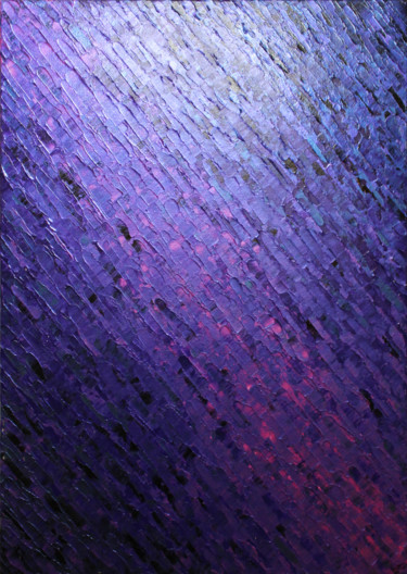 Pintura intitulada "Texture couteau vio…" por Jonathan Pradillon, Obras de arte originais, Acrílico Montado em Armação em ma…