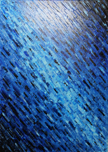 Peinture intitulée "Texture couteau ble…" par Jonathan Pradillon, Œuvre d'art originale, Acrylique Monté sur Châssis en bois