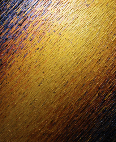 Painting titled "Texture couteau dor…" by Jonathan Pradillon, Original Artwork, Acrylic Mounted on Wood Stretcher frame