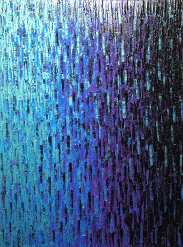 Pintura intitulada "Fondu bleu violet i…" por Jonathan Pradillon, Obras de arte originais, Acrílico Montado em Armação em ma…