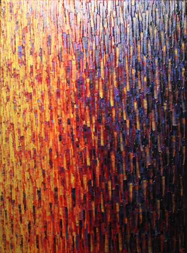 Pittura intitolato "Fondu doré rouge gr…" da Jonathan Pradillon, Opera d'arte originale, Acrilico