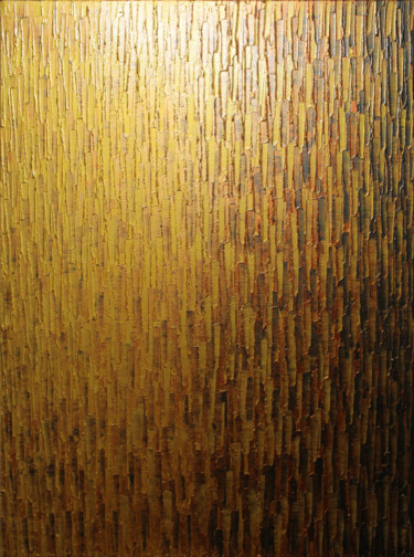 Peinture intitulée "Fondu doré bronze" par Jonathan Pradillon, Œuvre d'art originale, Acrylique Monté sur Châssis en bois