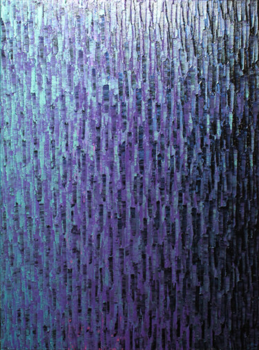 Pittura intitolato "Fondu bleu iridesce…" da Jonathan Pradillon, Opera d'arte originale, Acrilico Montato su Telaio per bare…