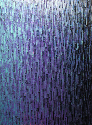 Fondu bleu iridescent violet Peinture intitulée "Fondu bleu iridesce…" par Jonathan Pradillon, Œuvre d'art originale, Acrylique Monté sur Châssis