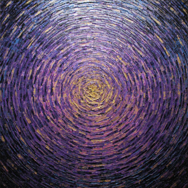 Grand éclat couleurs doré rose violet. Peinture intitulée "Grand éclat couleur…" par Jonathan Pradillon, Œuvre d'art originale, Acrylique Monté sur Châssis