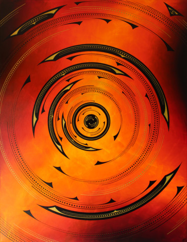 Painting titled "Rotation chaleureus…" by Jonathan Pradillon, Original Artwork, Acrylic Mounted on Wood Stretcher frame