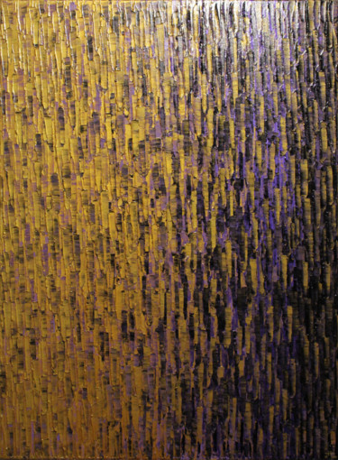 Pintura titulada "Fondu or violet" por Jonathan Pradillon, Obra de arte original, Acrílico Montado en Bastidor de camilla de…