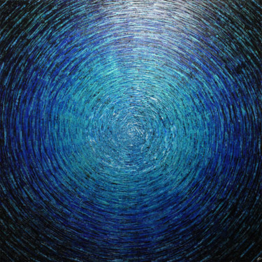 Pittura intitolato "Vaste éclat bleu ir…" da Jonathan Pradillon, Opera d'arte originale, Acrilico Montato su Telaio per bare…