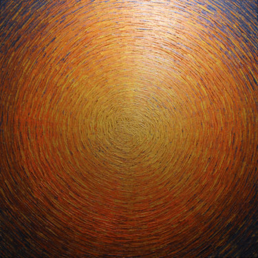 Peinture intitulée "Vaste éclat or oran…" par Jonathan Pradillon, Œuvre d'art originale, Acrylique Monté sur Châssis en bois