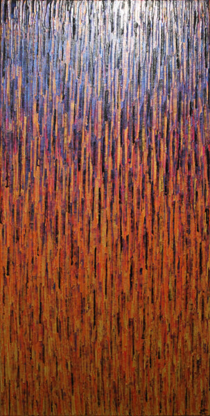 Painting titled "Matrice or orange r…" by Jonathan Pradillon, Original Artwork, Acrylic Mounted on Wood Stretcher frame