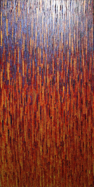 Peinture intitulée "Matrice flamboyante" par Jonathan Pradillon, Œuvre d'art originale, Acrylique Monté sur Châssis en bois