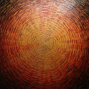 Peinture intitulée "Vaste éclat or roug…" par Jonathan Pradillon, Œuvre d'art originale, Acrylique Monté sur Châssis en bois