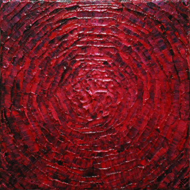 Картина под названием "Petit éclat rouge i…" - Jonathan Pradillon, Подлинное произведение искусства, Акрил Установлен на Дер…