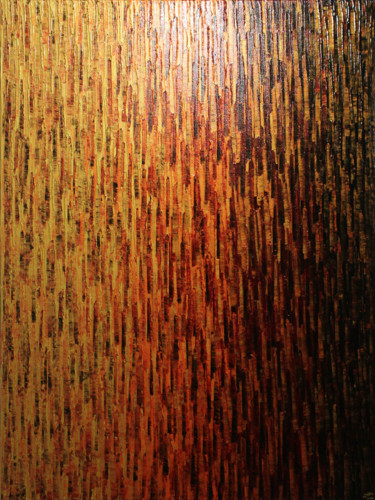 Malerei mit dem Titel "Grand Fondu Or Oran…" von Jonathan Pradillon, Original-Kunstwerk, Acryl Auf Keilrahmen aus Holz monti…