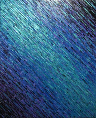 Texture couteau bleue iridescente violette. Peinture intitulée "Texture couteau ble…" par Jonathan Pradillon, Œuvre d'art originale, Acrylique Monté sur Châssis