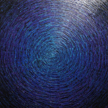 Painting titled "Éclat bleu violet i…" by Jonathan Pradillon, Original Artwork, Acrylic Mounted on Wood Stretcher frame