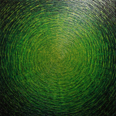 Peinture intitulée "Éclat verdoyant" par Jonathan Pradillon, Œuvre d'art originale, Acrylique Monté sur Châssis en bois